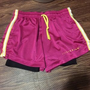 Nike dri-fit live strong pink & yellow xs athletic